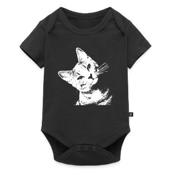 Cat Cat Motif Cat's Head Sweet Weird Ladies - Baby Premium short-sleeve bodysuit - black - Front