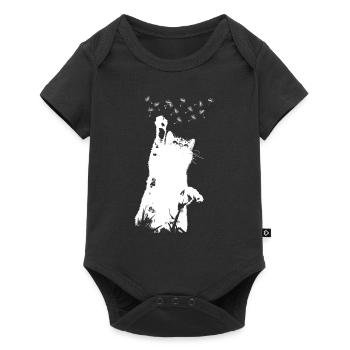 Cat Pusteblume Dandelion Beautiful flower kittens - Baby Premium short-sleeve bodysuit - black - Front