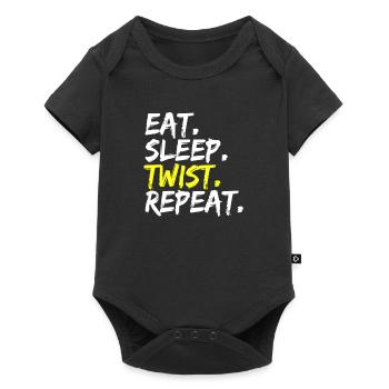 Eat Sleep Twist Repeat Quote Dancer Outfit - Baby Premium short-sleeve bodysuit - black - Front