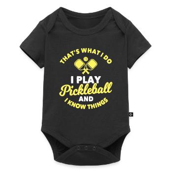 Pickleball - Baby Premium short-sleeve bodysuit - black - Front