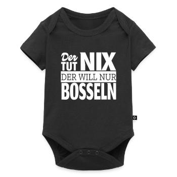 Bosseln Hobby Klootschießen Spruch Design - Baby Premium Kurzarmbody - Schwarz - Vorne