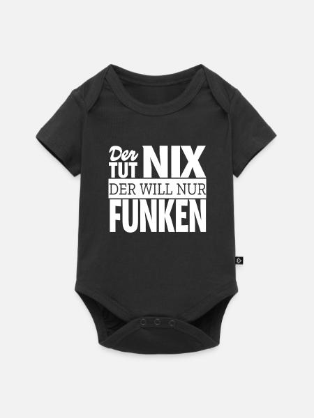 Funken Amateurfunker Funker Geschenkidee Spruch - Baby Premium Kurzarmbody - Schwarz