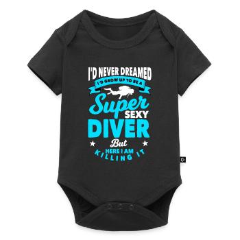 Diver - Baby Premium short-sleeve bodysuit - black - Front