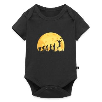 Evolution Volleyball Volleyballerin - Baby Premium Kurzarmbody - Schwarz - Vorne