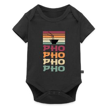 Pho Soupe Retro Shirt - Body à manches courtes Premium Bébé - noir - Devant