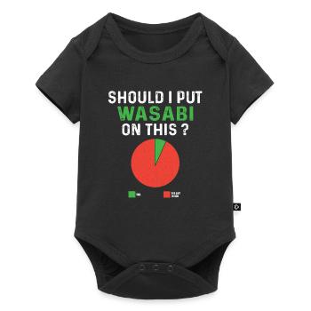 Funny Wasabi Saying - Baby Premium short-sleeve bodysuit - black - Front