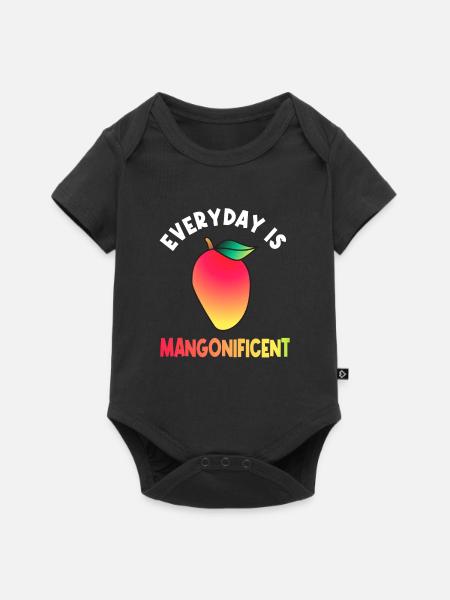Lustiges Mango Geschenk - Baby Premium Kurzarmbody - Schwarz