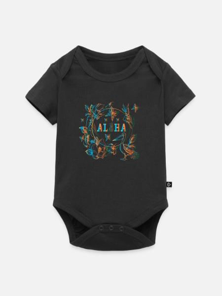 Aloha Geschenk - Baby Premium Kurzarmbody - Schwarz