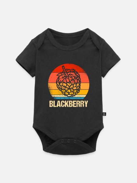 Brombeere - Baby Premium Kurzarmbody - Schwarz