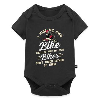 Gift ideas Motorcyclist Motorcyclist - Baby Premium short-sleeve bodysuit - black - Front