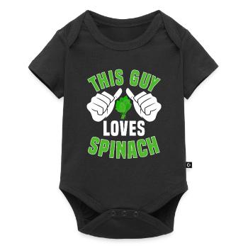 Spinach lovers - Baby Premium short-sleeve bodysuit - black - Front