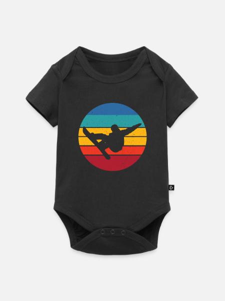 Snowboarding - Baby Premium Kurzarmbody - Schwarz