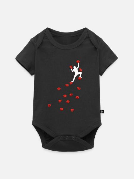 Boulderen Klimmen Red Boulder Handles Mannen Mannen - Premium babyrompertje met korte mouwen  - zwart