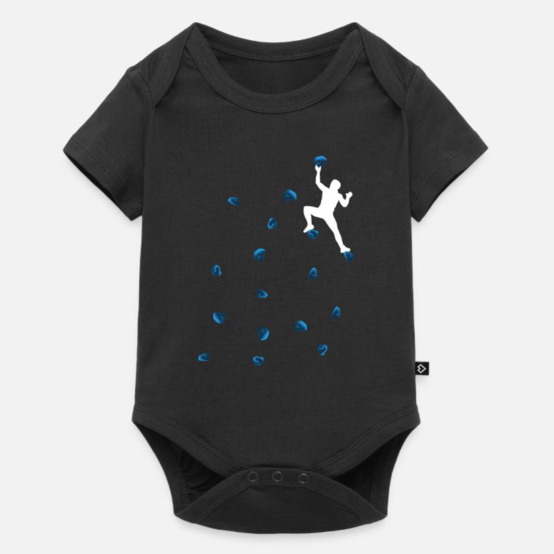 Escalade de bloc Blue Boulder Poignées Homme Hommes - Body à manches courtes Premium Bébé - noir