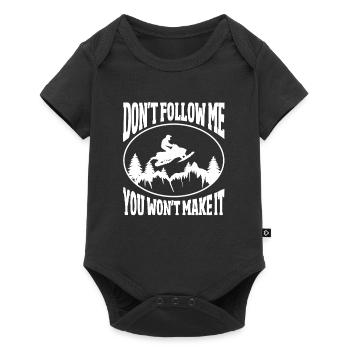 Cadeau de motoneige cool - Body à manches courtes Premium Bébé - noir - Devant