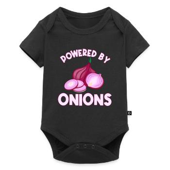 Powered by onions - Baby Premium short-sleeve bodysuit - black - Front