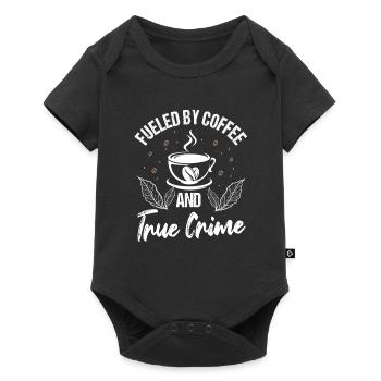 Le café et le vrai crime - Body à manches courtes Premium Bébé - noir - Devant