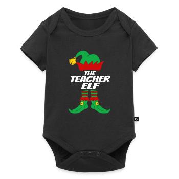 The Teacher Elf Lehrer Ugly Christmas Design - Baby Premium short-sleeve bodysuit - black - Front