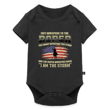 Rodeo Roping États-Unis - Body à manches courtes Premium Bébé - noir - Devant
