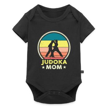 Judoka Mama - Baby Premium Kurzarmbody - Schwarz - Vorne