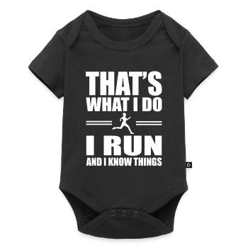 Running Runners Running - Baby Premium short-sleeve bodysuit - black - Front