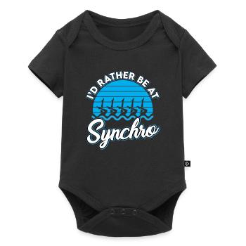 Synchronschwimmen - Baby Premium Kurzarmbody - Schwarz - Vorne