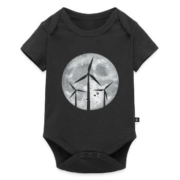 Éolienne - Body à manches courtes Premium Bébé - noir - Devant