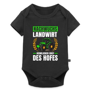Landwirtschaft Nachwuchs Landwirt Traktor - Baby Premium Kurzarmbody - Schwarz - Vorne