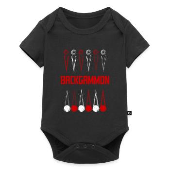 Backgammon - Baby Premium Kurzarmbody - Schwarz - Vorne