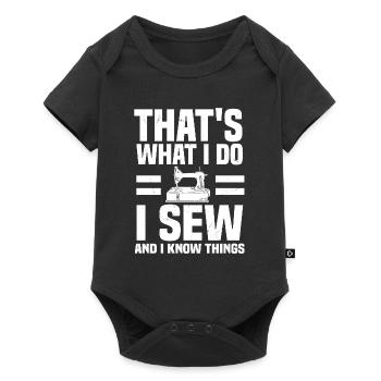 Sew - Baby Premium short-sleeve bodysuit - black - Front