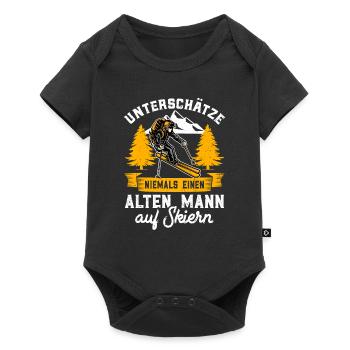 Skiurlaub - Baby Premium Kurzarmbody - Schwarz - Vorne
