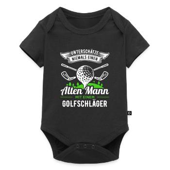 Golf Golfer - Baby Premium Kurzarmbody - Schwarz - Vorne