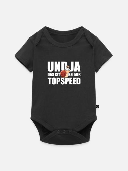 Marathon Rennschnecke Joggen Jogger - Baby Premium Kurzarmbody - Schwarz
