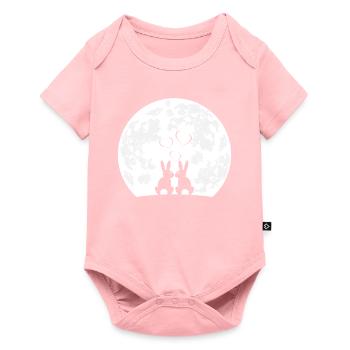 Heart Rabbit Rabbit Ladies Moon Love Rabbits - Baby Premium short-sleeve bodysuit - rose - Front
