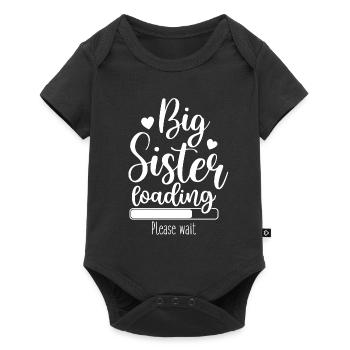 Big Sister Loading Please Wait - Baby Premium Kurzarmbody - Schwarz - Vorne