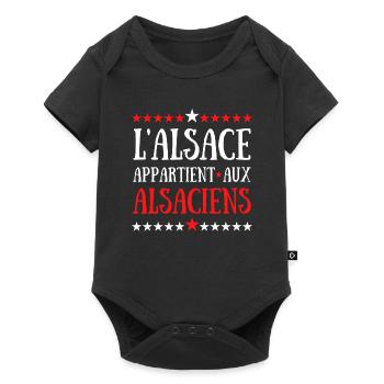 l'alsace appartient aux alsaciens - Body à manches courtes Premium Bébé - noir - Devant