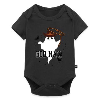 Boo Haw funny cowboy ghost - Baby Premium short-sleeve bodysuit - black - Front