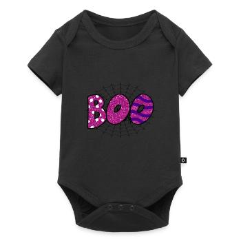Halloween Boo Toile d’araignée - Body à manches courtes Premium Bébé - noir - Devant