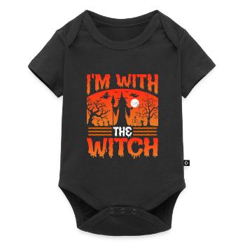 Halloween à With The Witch - Body à manches courtes Premium Bébé - noir - Devant