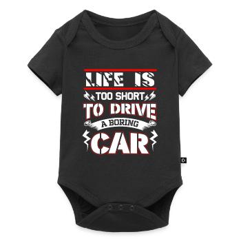 E-car Electric Car saying rEVolution EV power car - Baby Premium Kurzarmbody - Schwarz - Vorne