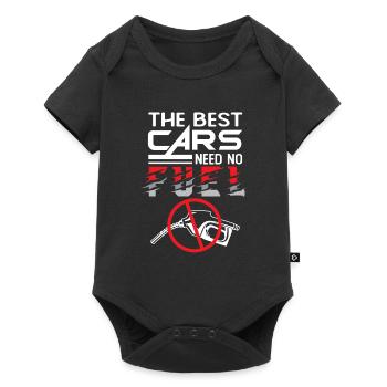 E-car Electric Funny Car Saying rEVolution EV - Baby Premium Kurzarmbody - Schwarz - Vorne