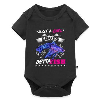 Just A Girl Who Loves Betta Fish Siamesischer Kamp - Baby Premium Kurzarmbody - Schwarz - Vorne