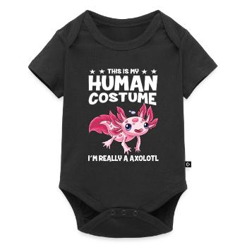 This Is My Human Costume I'm Really A Axolotl Kost - Baby Premium Kurzarmbody - Schwarz - Vorne