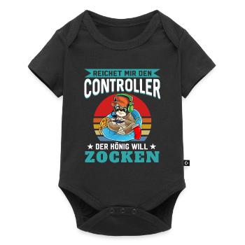 Reichet Mir Den Controller Ihr Narren Der König Wi - Baby Premium Kurzarmbody - Schwarz - Vorne