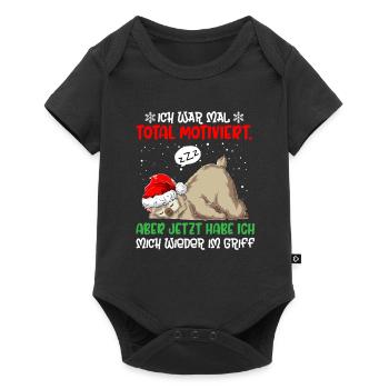 Ich War Mal Total Motiviert Weihnachten Alpaka Lam - Baby Premium Kurzarmbody - Schwarz - Vorne