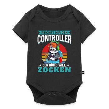 Reichet Mir Den Controller Ihr Narren Der König Wi - Baby Premium Kurzarmbody - Schwarz - Vorne