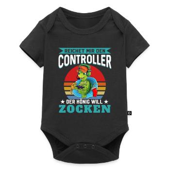 Reichet Mir Den Controller Ihr Narren Der König Wi - Baby Premium Kurzarmbody - Schwarz - Vorne