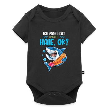 Ich Mag Halt Einfach Haie, Ok? - Baby Premium Kurzarmbody - Schwarz - Vorne