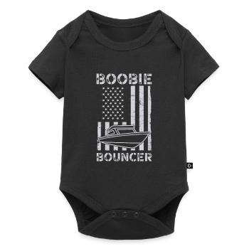 Boobie Bouncer Boat America USA Flag Drôle - Body à manches courtes Premium Bébé - noir - Devant