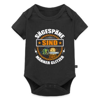 Sägespäne sind Männer Glitzer Kettensäge Holzfälle - Baby Premium Kurzarmbody - Schwarz - Vorne